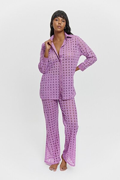 Louren قميص U/K بزر أمامي P15115