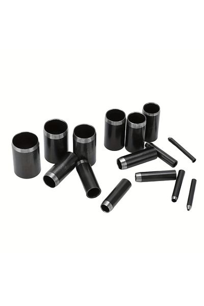 Choice black 15 Sizes Round Hole Punch(1-15mm), Hollow Punch Cutter Tool Set with Storage Case, Leather Hol