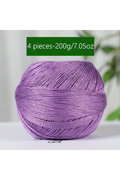 Choice 02 1PC Premium Mercerized Silk Lace Yarn Bundle-Soft, Durable, Vibrant Colors for DIY Knit & Crochet