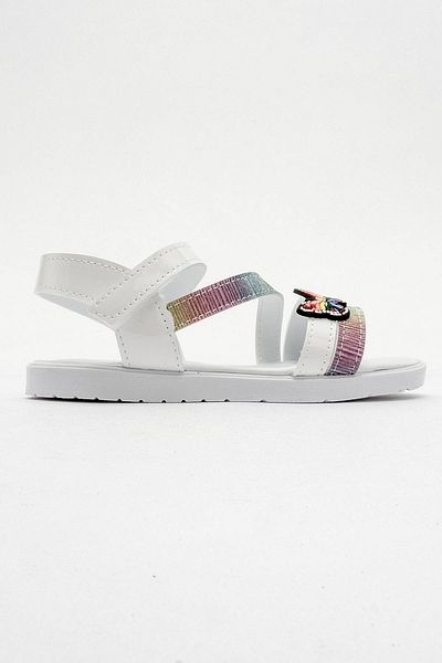 CCWAY AYAKKABI Children's Butterfly Sandals White