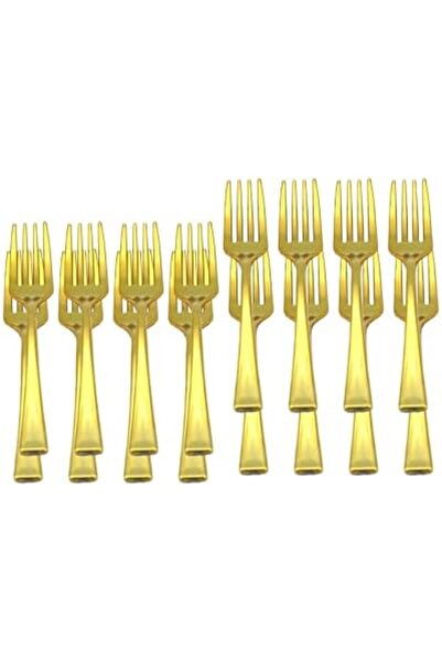Ideal Pack Golden Colour Mini Fork Set – Stainless Steel Dessert & Appetizer Forks, Reusable Small Gold Forks