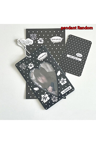 Choice حامل بطاقات صور Kpop على شكل زهرة سوداء، حامل بطاقات صور Y2K، حاملات س...