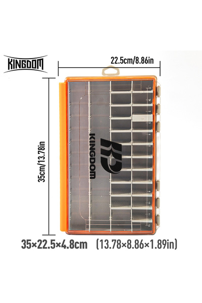 Kingdom 3700-GO Fishing Tackle Box 2 Sizes Multifunction Tackle Trays Organiz...