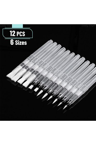 Choice 12pcs Water Brush 12pcs Watercolor Brush Pens,Watercolor Brushes Set, Water Color Pens, Watercolor B