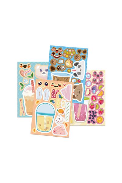Choice 8PCS 8PCS Milk Tea Collage Stickers DIY Accounting Materials Phone Cases Laptops Suitcases Water Bot