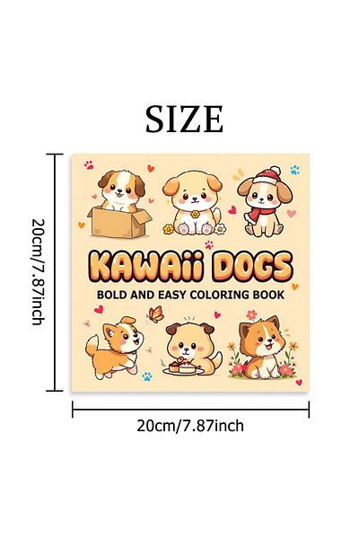 Choice CUTE DOGS Bold-easy Patterns Coloring Book for Adults Cute Drawing Book Perfect Gift for Party an...
