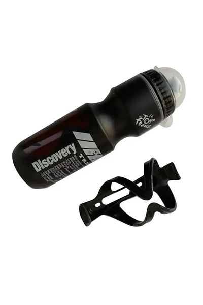 Choice Black Bicycle Mountain Bike Sports Water Bottle with Water Bottle Bracket Outdoor Sports Camping Bev