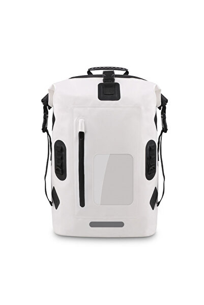 Choice حقيبة ظهر صيد جافة مقاومة للماء بيضاء سعة 30 لترًا للسباحة الانجرافية ...