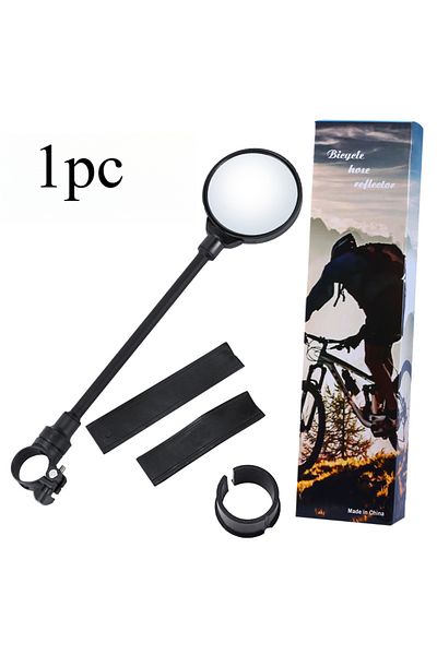 Choice 1pc 1/2pcs Bicycle Rearview Handlebar Mirrors 360 for Mountain Road Bike Motorcycle Bendable Hose Ad