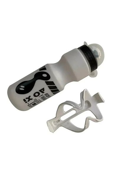 Choice Gray Bicycle Mountain Bike Sports Water Bottle with Water Bottle Bracket Outdoor Sports Camping Beve