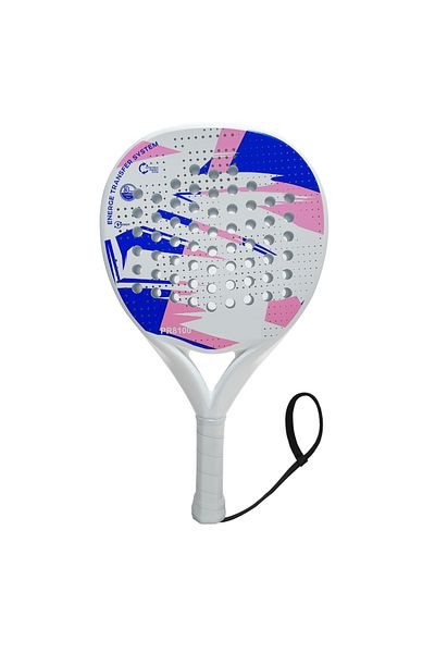 Choice NPR8100WHITE Padel Racket Carbon Fiber Surface with EVA Memory Flex Foam Core Lightweight Padel Racq