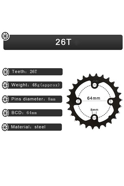 Choice 26T 2*10S Bicycle Chainring 104/64BCD MTB Chainring 26T 38T Double Speed Mountain Bike Chainwheel Fo