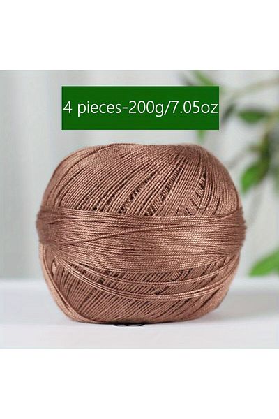 Choice 17 1PC Premium Mercerized Silk Lace Yarn Bundle-Soft, Durable, Vibrant Colors for DIY Knit & Crochet