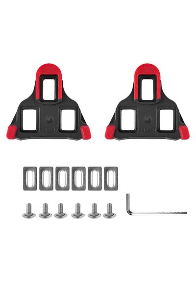Choice Red (Card) Road Bike Pedal Cleat SPD SL Bicycle Pedals Plate Clip Self-locking Plate Float Pedal Cle