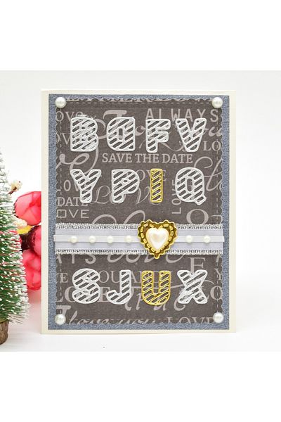 Choice Silver A To Z Alphabet Metal Cutting Dies Letter Scrapbooking Album Invitation Paper Card Making