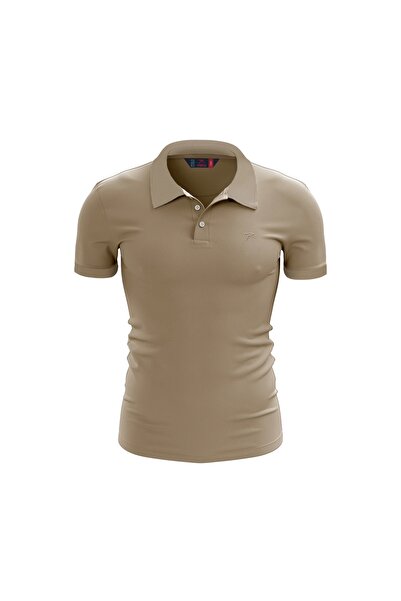 raru 100% Cotton Polo T-Shirt Impero Beige