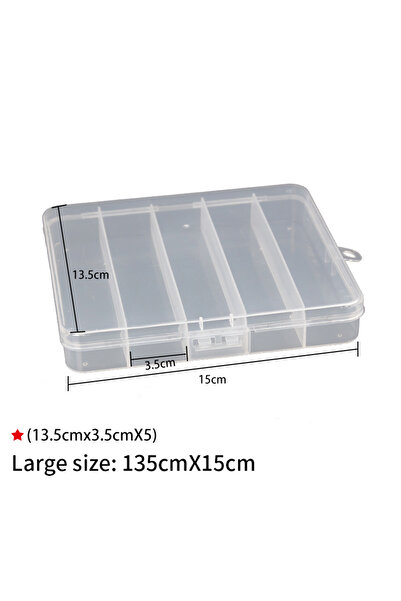 Choice صندوق تخزين طُعم الصيد مكون من 5 مقصورات، صندوق ملحقات بلاستيكي، صندوق...