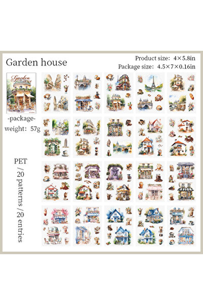 Choice1 20 قطعة من ملصقات حديقتي السرية، ملصقات الحيوانات الأليفة الجمالية، ك...