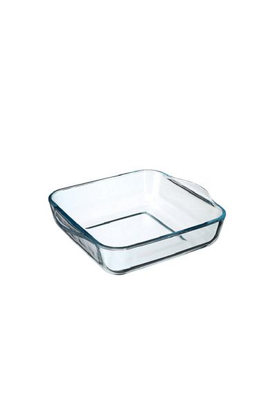 rexa High Quality Durable Square Glass Dish Clear 22cm