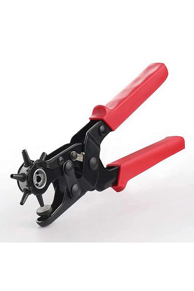 Choice Red 1pc Belt punching pliers hole rotating sewing machine luggage tools watch strap manual tools pun