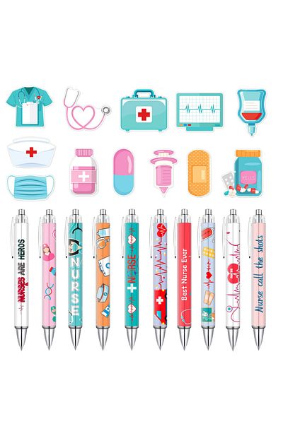 Choice 22 pcs 22 Pc Nurses Week Gift Set: Sticky Notes, Ballpoint Pens - The Perfect Accessory for Doctors
