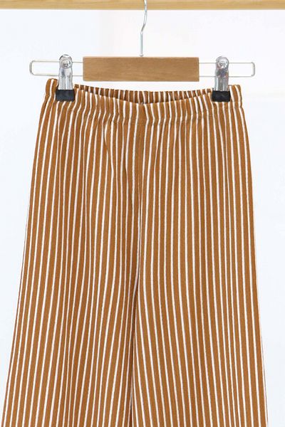 TOFİSA Girl's Mustard Striped Trousers - 27306