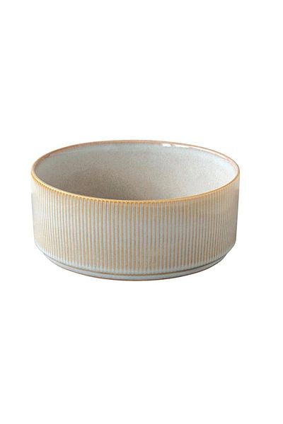 EasyLife Domus Glossy Glaze Coated Ceramic Bowl Beige 16.5cm