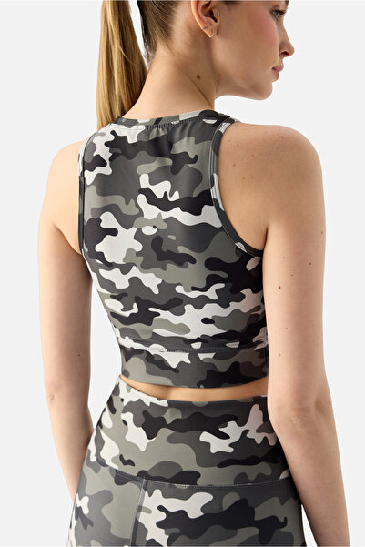 Superstacy Camouflage Patterned Digital Sports Bra