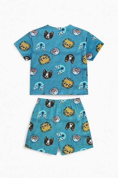 LUESS Boy's 100% Cotton Tiger Meterage Shorts Suit (3-4 Years 8-9 Years)