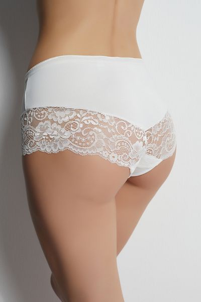 Ay&Min Women's Lace Plus Size High Waist White Slip Panties 0613