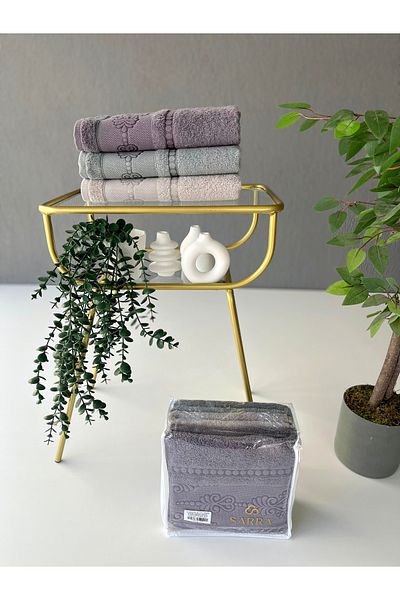 sarra 50X90 Lotus 3-Piece Towel V2