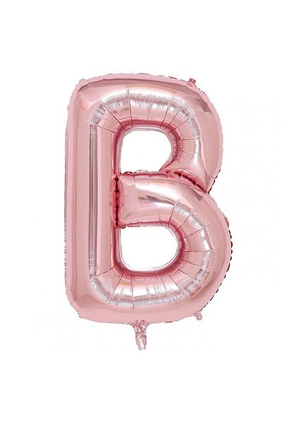 Maxee birthday balloon, letter B, pink, 40 cm