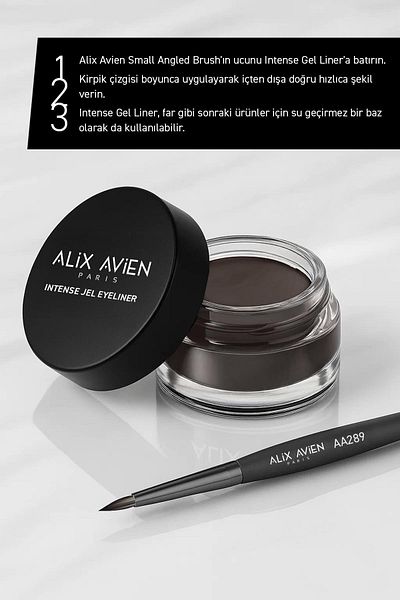 Alix Avien High Pigmented Waterproof Long Lasting Matte Gel Eyeliner - Intense Gel Liner 04 Onyx Brown