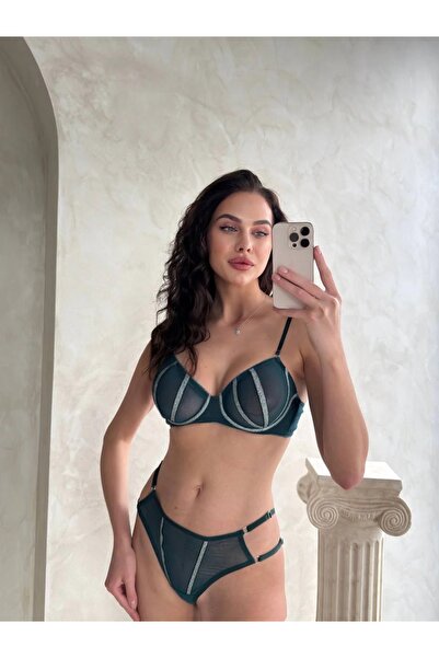 EDLİNGERİE Sparkly Underwire Bralette Set