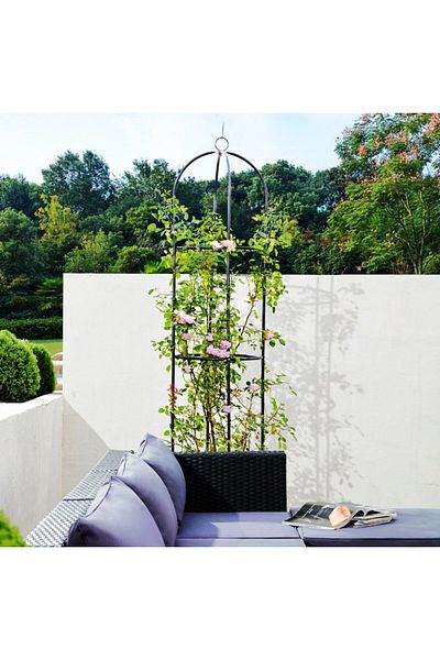 KINZO Arc de gradina pentru trandafiri si plante cataratoare, coloana 185 x 40 cm
