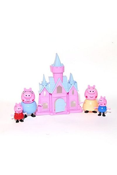 Creative Toys Peppa Pig figurine set, pink castle and 4 figurines