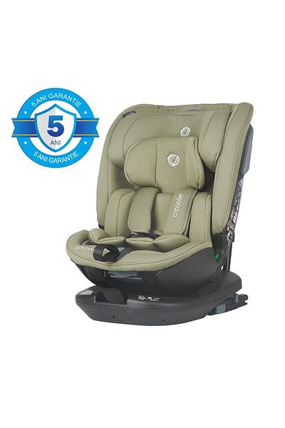 Coccolle Scaun auto rotativ cu Isofix, Velsa Isize, Verde mușchi