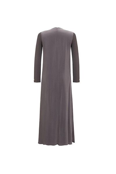 MISS DALIDA Anthracite Buttoned Side Cupro Dress T25Y-4052