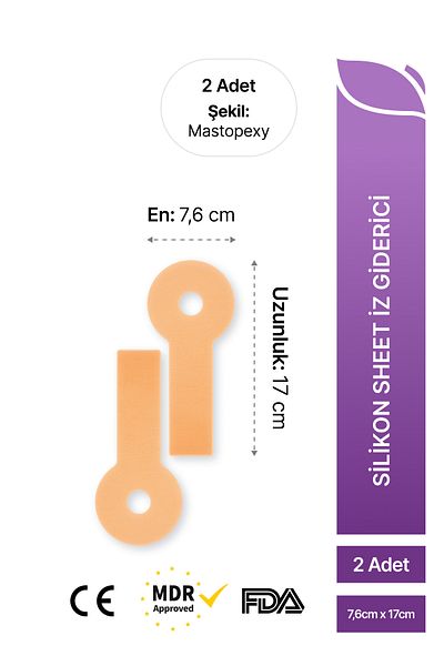 luofucon Mastopeksi Silicone Dressing Aesthetic Post-Surgical Breast Protector Scar Removal Skin Color (2 Pcs)