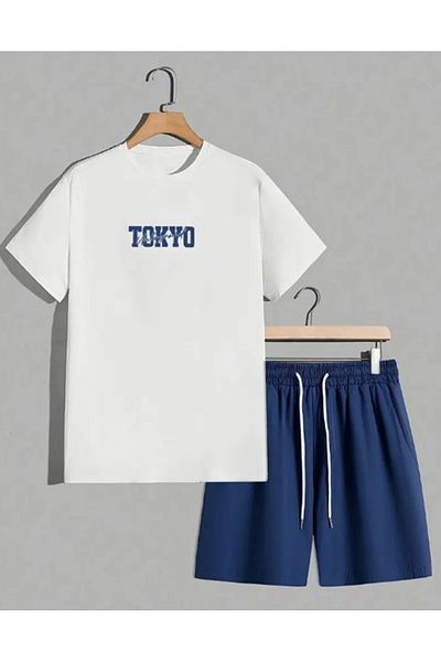 FRESSO Oversize Tokyo Printed T-Shirt-Shorts Set