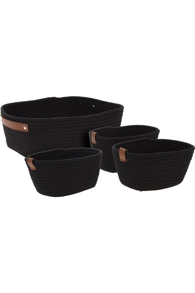 Progarden Set of 4 black baskets