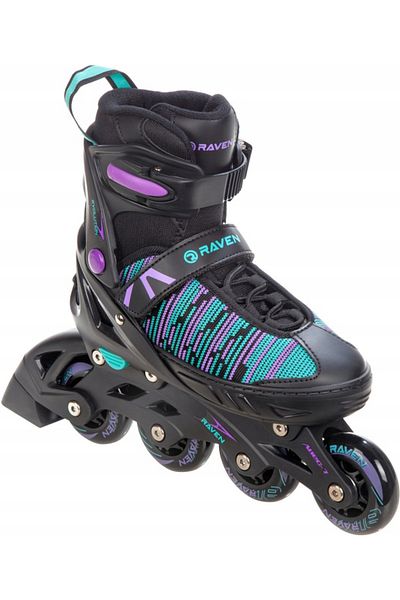 Raven Role Reglabile Raven Cande, Negru/Violet, L(38-42)