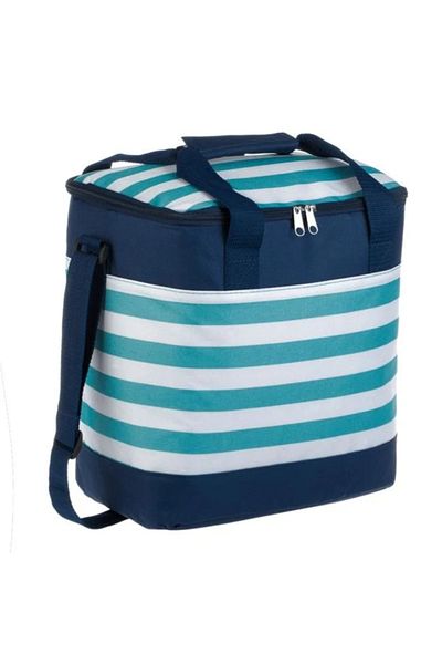 OEM Turquoise Striped Insulated Bag 28x18x30cm - 15lt