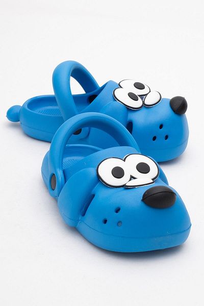 İncim Doggy Blue Dog Figured Cute Daily Garden Seaside Beach Nursery Unisex Papuci și sandale pentru copii