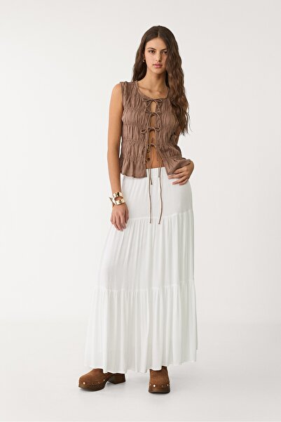 Stradivarius Boho midi skirt