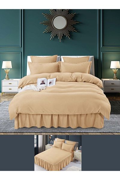 CHIRASO CHIRASO Finet Gros Linen, 6 Pieces, Fitted Sheet 250x270cm, Duvet Sheet, 4 Pillowcases