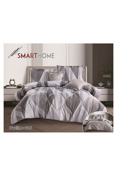 smart home Double-sided comforter set, 6-piece bedspread, 6-piece comforter with filling, 100% microfiber