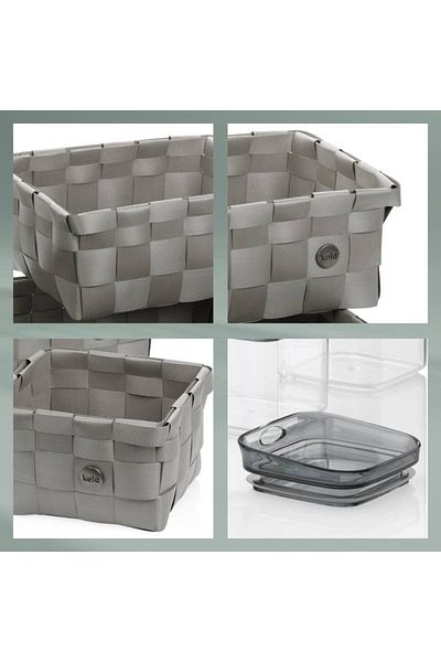 Kela Neo PP plastic basket set silver grey 3 pcs