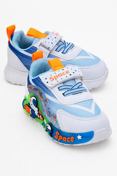 CCWAY AYAKKABI Children's Anorak Lighted Sports Shoes 21-25 White Sax