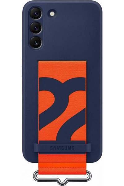 Samsung Silicone Cover Strap Case for Galaxy S22+, EF-GS906TNEGWW, Navy
